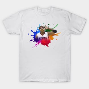 ALLEN IVERSON WITH COLOR SPLASH PAINTING T-Shirt